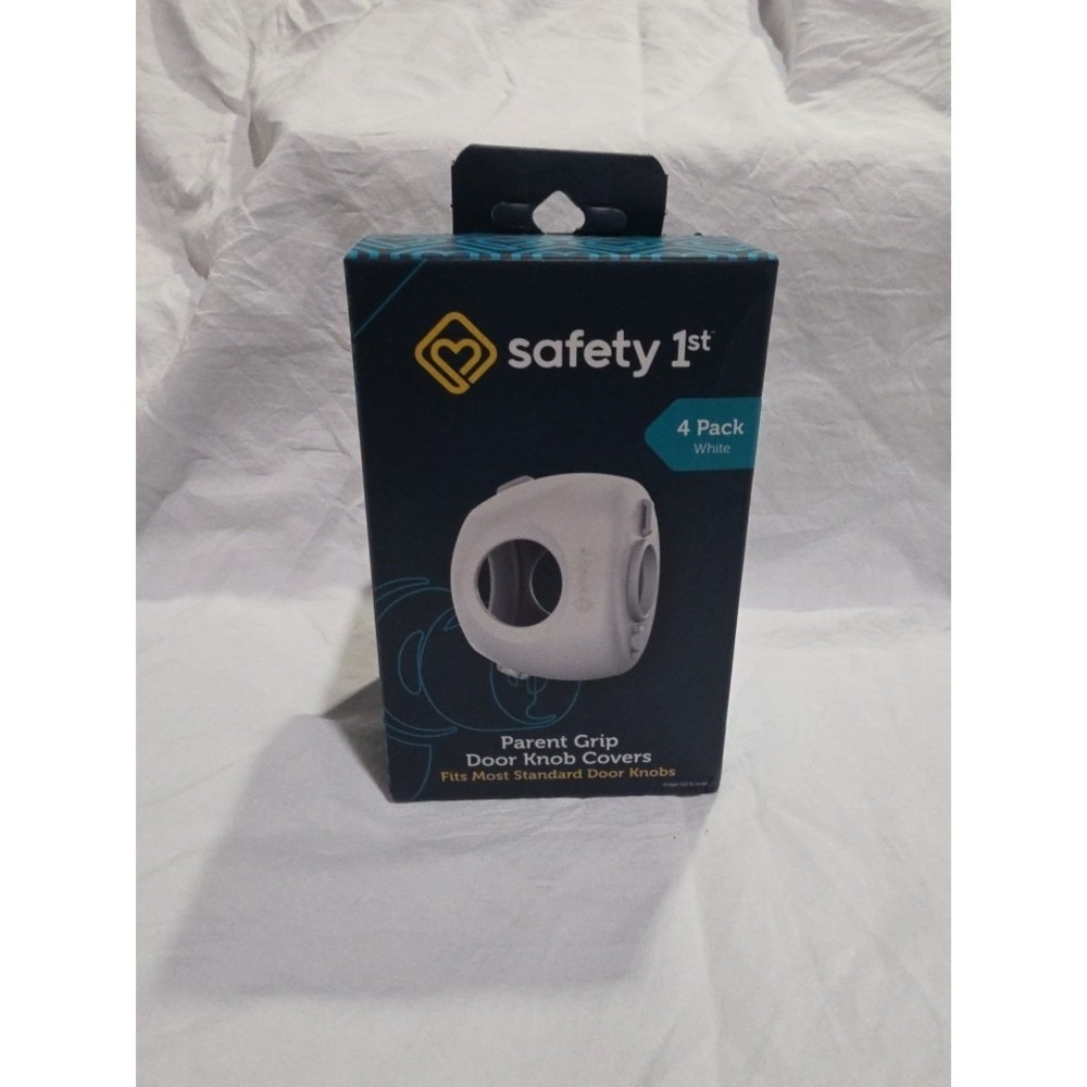 Safety‎ 1st Parent Grip Door Knob Covers White One Size 4 Count Pack White New
